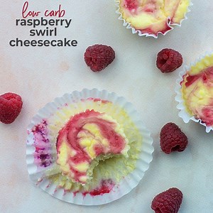 467K views · 332 reactions | Hard to believe these mini cheesecakes are low carb! RECIPE: https://thatlowcarblife.com/raspberry-swirl-cheesecake/ | That Low Carb Life | Facebook