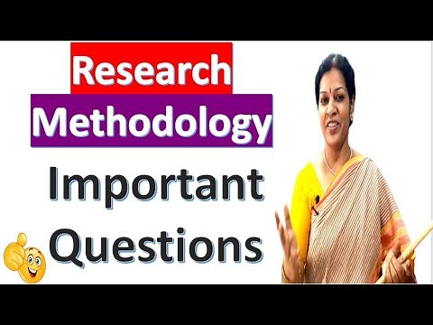 Research Methodology - Important Questions