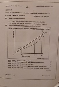 Microeconomics Questions2.1 Answer the following questions:... | Filo