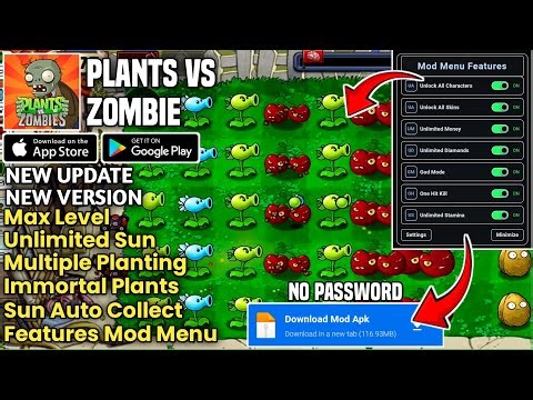 PLANTS VS ZOMBIE MOD APK V3.12.0 | MEGA MOD MENU AND UNLIMITED SUN |