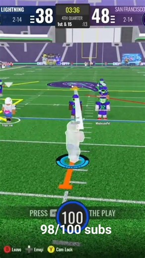 Throwing a dime in NFl Universe football for a touchdown #roblox #fypシ #viral #gaming #football