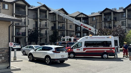 NW Calgary apartment complex evacuated after pallet falls through roof