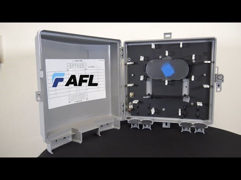 AFL Telecommunications OPN-760XL Indoor/Outdoor 2-Panel Fiber Optic Cable Demarcation Box