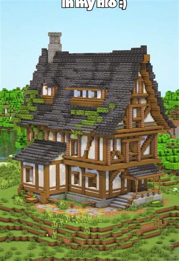 Minecraft simple medieval house design #minecraft #minecraftbuilds #minecraftbuild