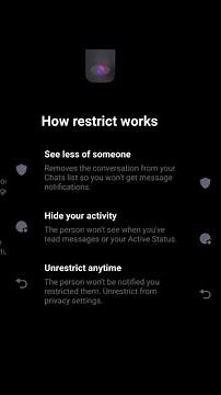 What is Restrict in Messenger #messengerupdate #messengerrestrict#shorts