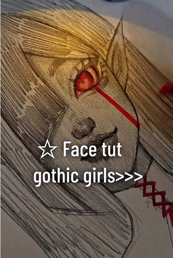 Easy Face Drawing Tutorial for Gothic Demon Girl