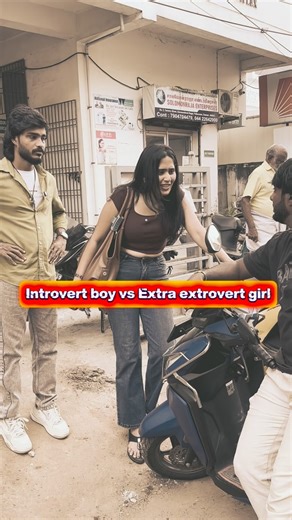 Raji on Instagram: "Tag that introvert paiyan and extrovert ponnu🤣 #comedy #funny #funnyvideos"