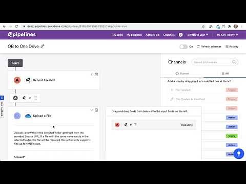 Uploading a QuickBase file attachment to MS One Drive