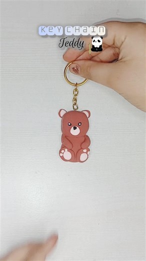 DIY Cute Teddy Bear Keychain - Easy Step-by-Step Guide#keychain#teddy #diy#craft#claykeychain