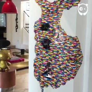 Incredible Lego wall installation by Dante Dentoni