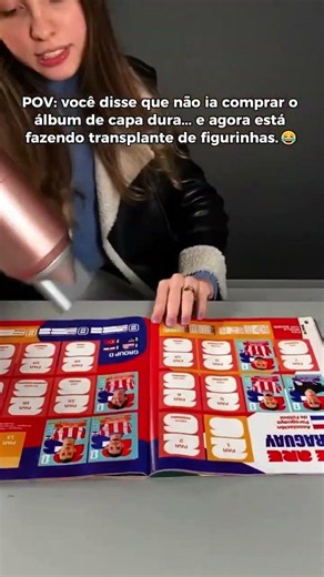 Transferindo figurinha do álbum da copa - Kalunga