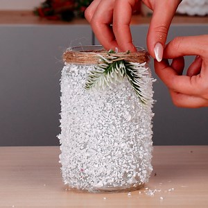DIY snowy jars for festive winter magic ❄️ | Make-Up & Hair Tutorials
