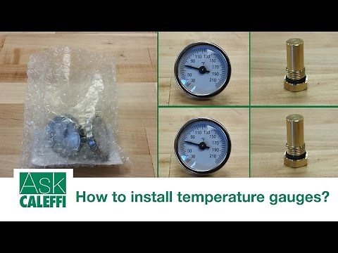 How to install temperature gauges into a distribution manifold?