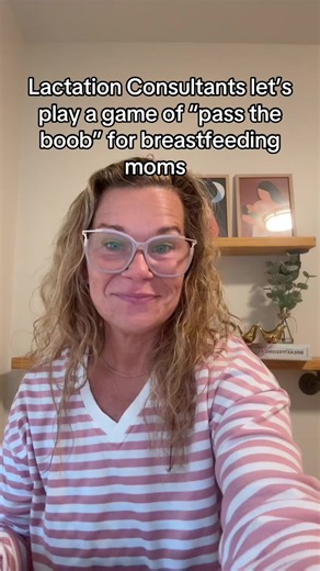 Lactation Consultants let’s play a game of “pass the boob” for breastfeeding moms #lactationconsultant #ibclc #breastfeedingsupport #breastfeeding #newmom