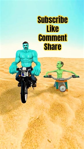 “Slow Rider Wins the Desert! 🏜️😂 | Funny 3D Animation Short” #shorts #funnyshorts #cartoon