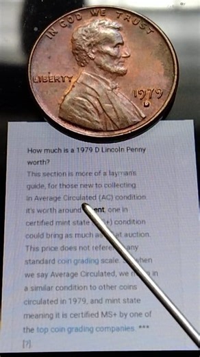 1979 D Lincoln penny worth United States coin #reels #reel #viral #trending #collection | Christopher Segovia