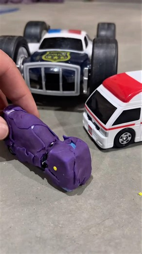 Let’s open what’s inside of this purple item with Rc Police car and ambulance #shorts #cars