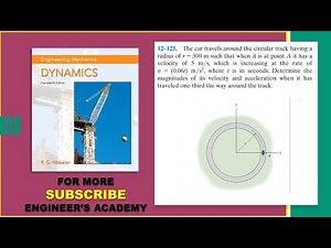 12-125 | Curvilinear Motion | Engineering Dynamics Hibbeler 14th Edition | Engineers Academy