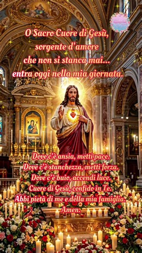 Preghiera breve al Sacro Cuore di Gesù #gesù 😇 #preghiera