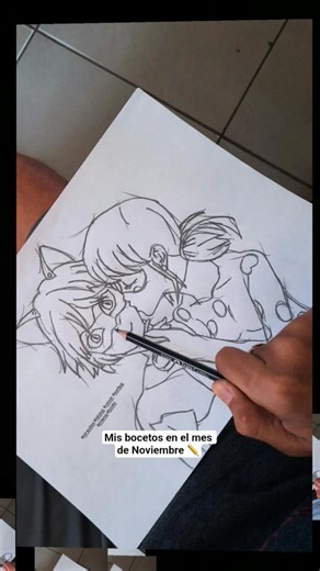 Mis bocetos en el mes de Noviembre ✏️ #shorts #drawing #boceto #miraculous #naruto