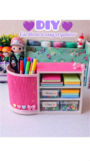 DIY cardboard easy to easy useful organiser craft idea