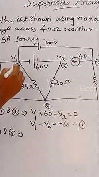 supernode Analysis in electric circuits