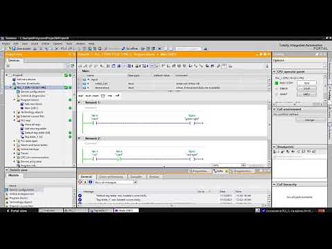 Lecture 2 Siemens S7 1500 PLC compile download and live monitoring