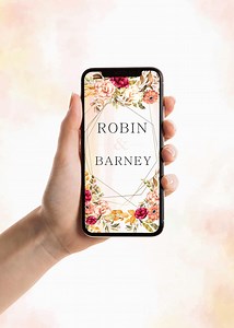 Autumn Floral Wedding Digital Invitation - Etsy