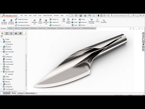 Knife - Advanced Surface - SolidWorks Tutorial