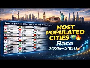 Most Populated Cities (Urban Area Population) 🌍 (2025–2100) | The Future Megacities
