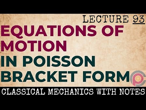 Equation of motion in Poisson bracket form | Hamiltonian equation of motion in poisson bracket form
