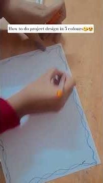 #how to do project front page design in 5 colours#😘😍🥰#