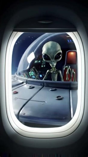 Passengers Spot an Alien Inside a Flying Saucer Mid-Flight | Shocking UFO Sighting ai generated