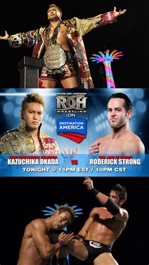 Angel 🇲🇽🇺🇸 on Instagram: "On July 6, ROH officially announced that Roderick Strong, one of the pillars of the company and often credited with carrying the ROH banner on his back, would compete against Kazuchika Okada, the reigning IWGP Heavyweight Champion, at the second installment of Field of Honor a crossover event produced by Ring Of Honor and New Japan Pro Wrestling. This announcement immediately generated buzz across the wrestling world!! Not only was Okada at the height of his power i