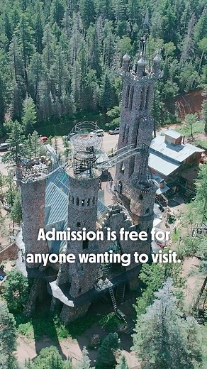The Bishop Castle in Rye, Colorado is a 160-foot architectural wonder, single-handedly built by Jim Bishop over 50 years. Starting in 1969, what began as a modest structure inspired by local rocks, has evolved into a breathtaking edifice with intricate towers, a grand ballroom, and a unique fire-breathing dragon made from hospital trays. | Ripley's Believe It or Not!