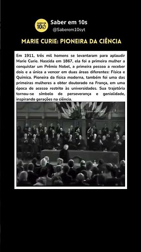 A primeira mulher a ganhar um Nobel #curiosidades