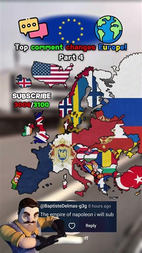 Top comment changes Europe! Part 4 #europe #geography #map
