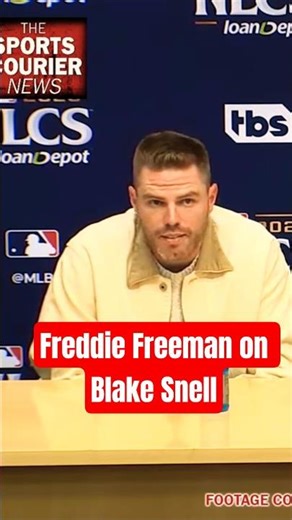 Dodgers' Freddie Freeman on Blake Snell - NLCS Post Game 1