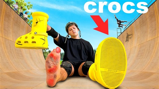 Taking on Thrilling Sports while Wearing Giant Crocs!