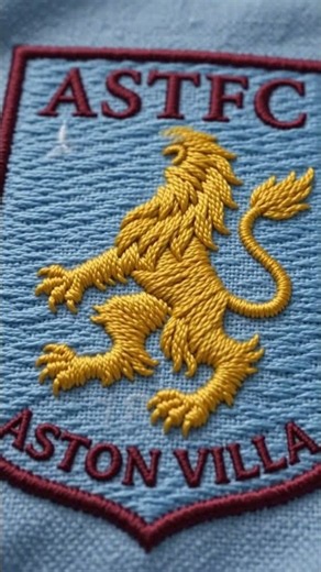 Up The Villa! 🦁 Aston Villa Logo Stitch 🪡⚽ #shorts