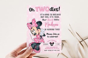 Girl Birthday Invite | Printable 2nd Birthday Invitation | Girl Birthday | 2nd Girl Birthday Invite | Girl Birthday Party - Etsy