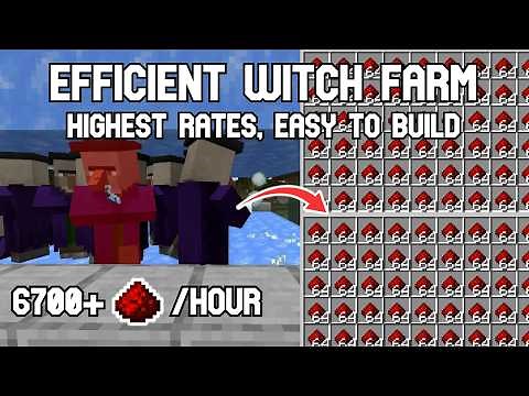 MOST EFFICIENT Witch Redstone Farm For Minecraft Java 1.21+, EASY Design