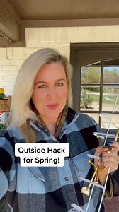 97K views · 1.1K reactions | Outside Hack for Spring! #frontporchdecor #diy #spring #fence #plants #garden #gardenhack #upcycling #upcycle #rework #reuse #repurpose #diy #recycle #upcycled #nosew #tutorial #secondhand #style #springdiy #upcycleddecor | Sarah Teresinski | Facebook