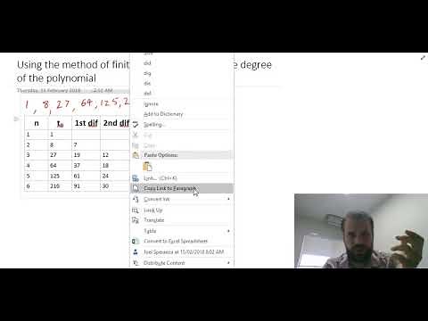 Using the method of finite differences to find the degree polynomial