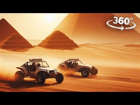 360° Pyramids Car Chase Adventure VR 360 Video 4K Ultra HD