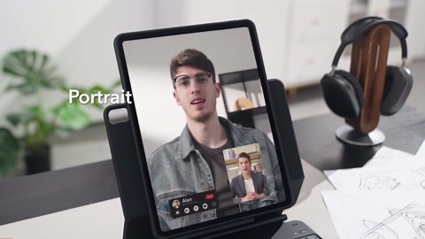 ESR iPad Air 13 Inch Case Keyboard (M3/M2, 2025/2024), Easy-Set Magnetic Stand, Portrait/Landscape Mode, Removable Case with Multi-Touch Trackpad, Rebound 360 Series, Black