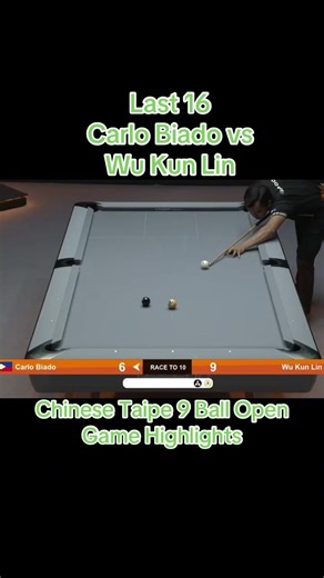 Carlo Biado vs Wu Kun Lin Highlights at Chinese Taipei 9 Ball Open