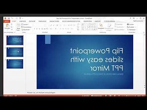 How to flip (mirror) a Powerpoint presentation for using it in a teleprompter