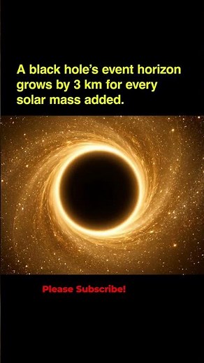 A Black Hole Grows 3 km for Every Sun It Eats