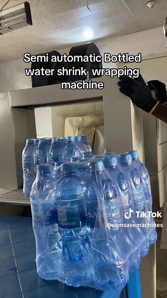 Semi Automatic Bottled Water Shrink Wrapping Machine